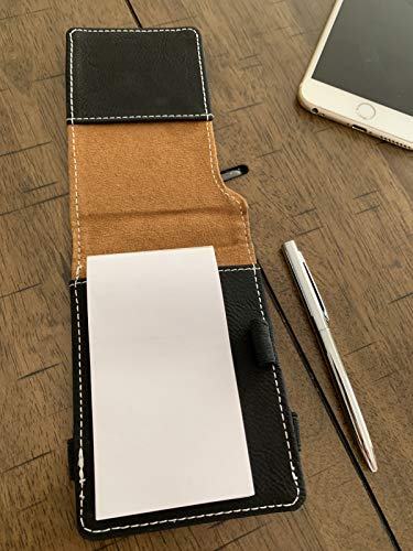 Lasergram Mini Notepad, Caduceus Medical Symbol, Personalized Engraving Included (Black With Silver) [Office Product] #TOP19