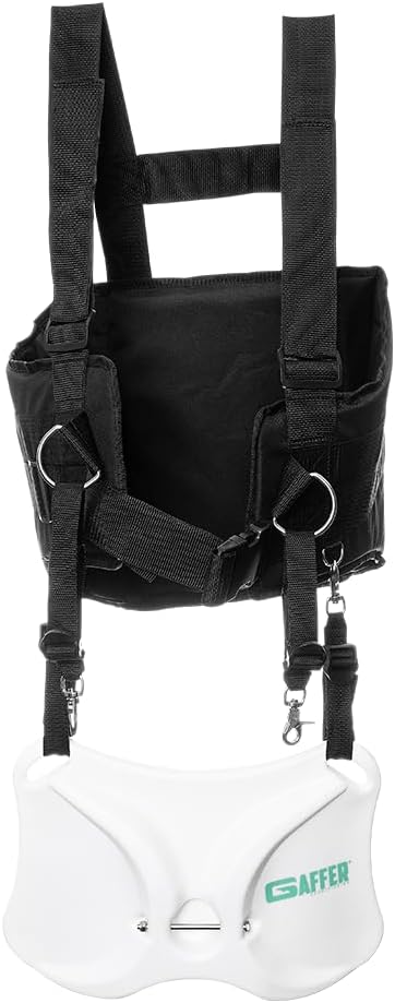 GAFFER SPORTFISHING Adjustable Fishing Belt & Shoulder Harness - Safety Buckle with Foam-Padded Straps Fish Rod Holder
