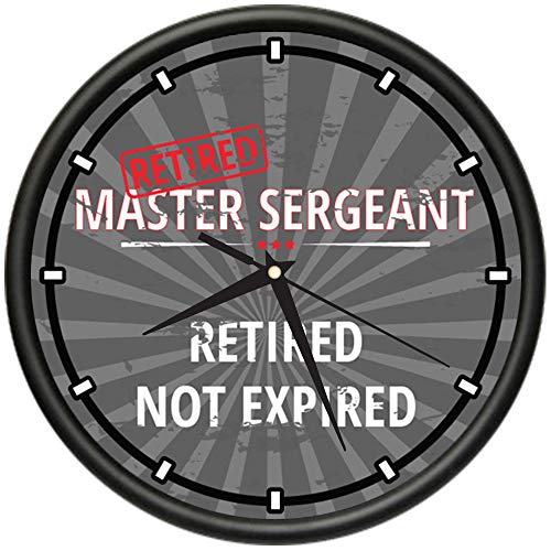 Reloj de Pared Retired Master Sergeant Analógico 10 in miniatura 1