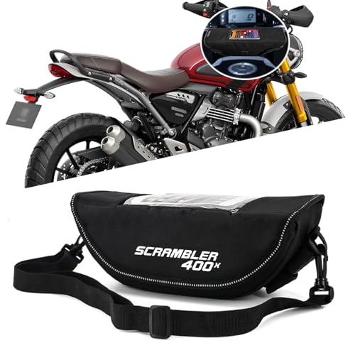 HUANGCJCJ For �X�s�[�h400 Speed 400 �X�N�����u���[400X Scrambler 400X �p �o�C�N�n���h���o�[���[�o�b�O �h���h�o �X�e�A�����O�z�C�[���i�r�Q�[�V�����o�b�O ���s�p�n���h���o�[�o�b�O �o�C�N�A�N�Z�T���[ (Sc