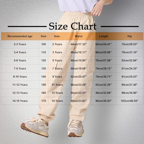 Casual Joggers for Boys Elastic Waist Baggy Joggers Casual Comfy Outdoor Active Sweat Pants Streetwear School Trousers3