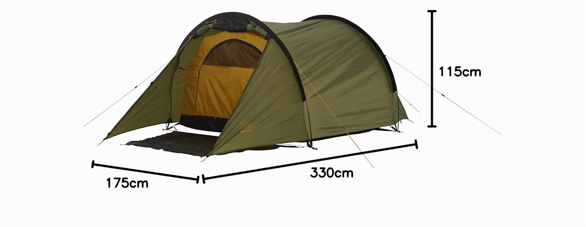 Grand Canyon Robson Tunel Tent 2 Person Tent Family Camping Lightweight Entrance Room