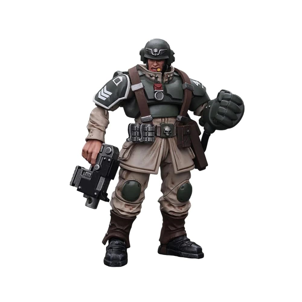Joytoy (CN) Warhammer 40K - Astra Militarum Cadian Command Squad Veteran Sergeant with Power Fist, Multicolor, 2 inches - Image 2