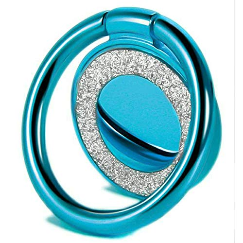 Cell Phone Ring Holder Finger Kickstand Turns 360° Degrees & 180° Degrees Adjustable To Fit Your Needs Helps Stabilize Phone For Selfies Iphone Stand Phone Grip Circle Bling 52014 (Turquoise) #TOP2