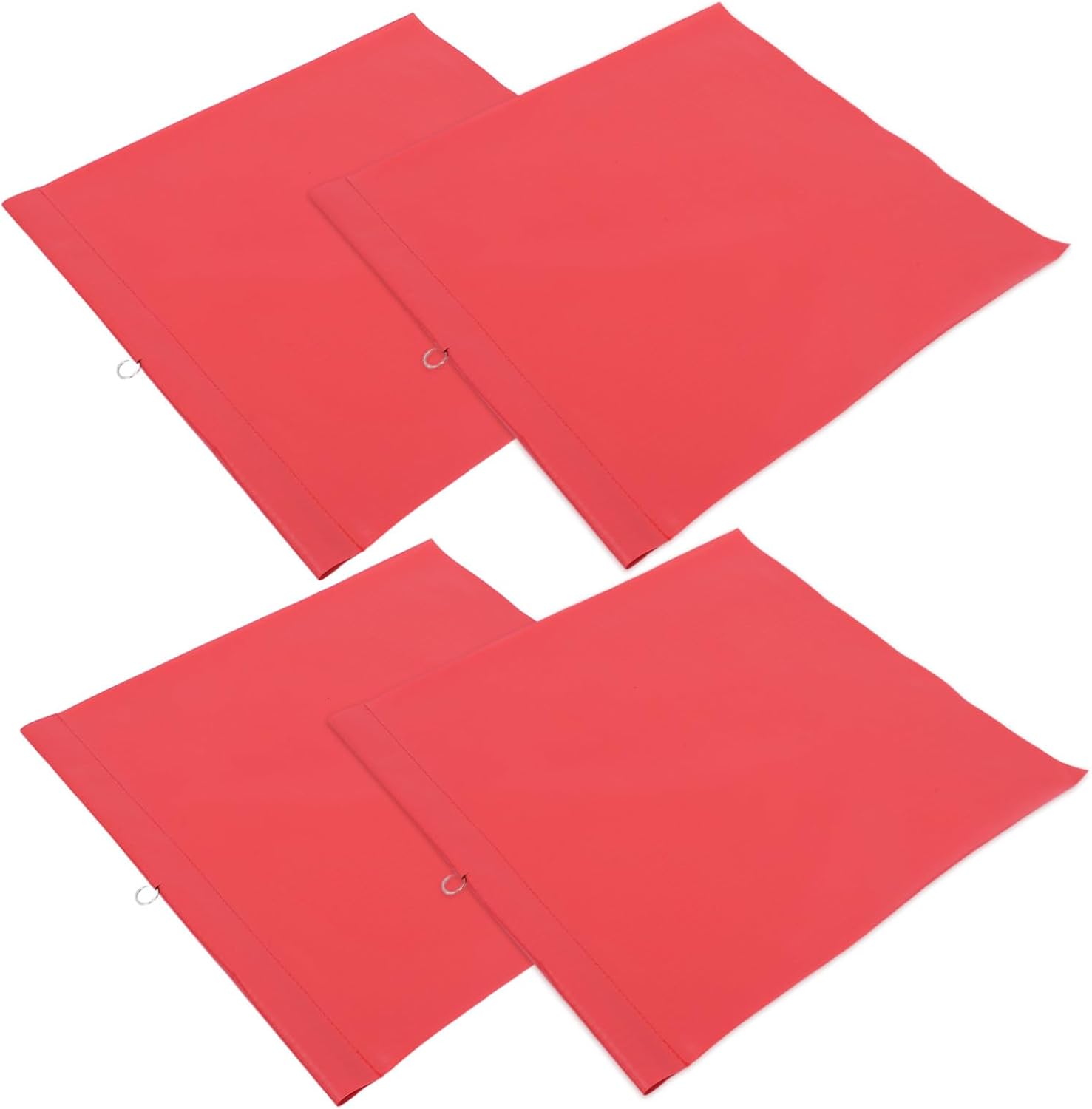 Generic 4pcs Red Safety Flags for Trucks and Bikes with Quick Installation Pvc Material Universal Application for Road Safety and Temporary Warning Oversize Load Warning Flags