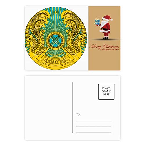 Cartes postales Kazakhstan emblème Père Noël de qualité supérieure (lot de 20)