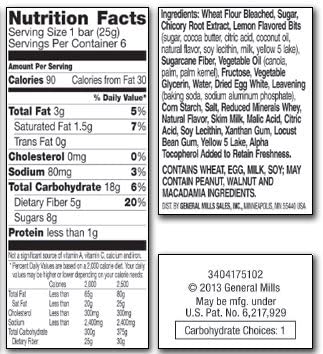 Fiber One 90 Calorie Bar, Lemon 5.34 Oz - 3 Pack