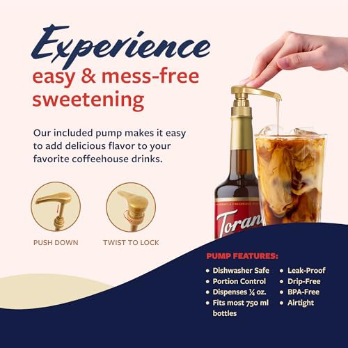 Image of Torani Coffee Syrup, Gingerbread Flavoring for Drinks, Pump Included, 25.4 Fl Oz