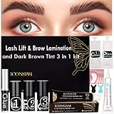 Eyebrow Lamination Kit,Brown Color and Eyebrow Lift Eyelash perm Kit Lasting 8 Weeks With Color Set...