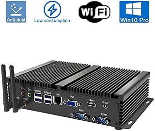 Mini Industrial PC, Rackmount Fanless Computers, Wall-mountable Desktop with Intel i3, 4GB RAM