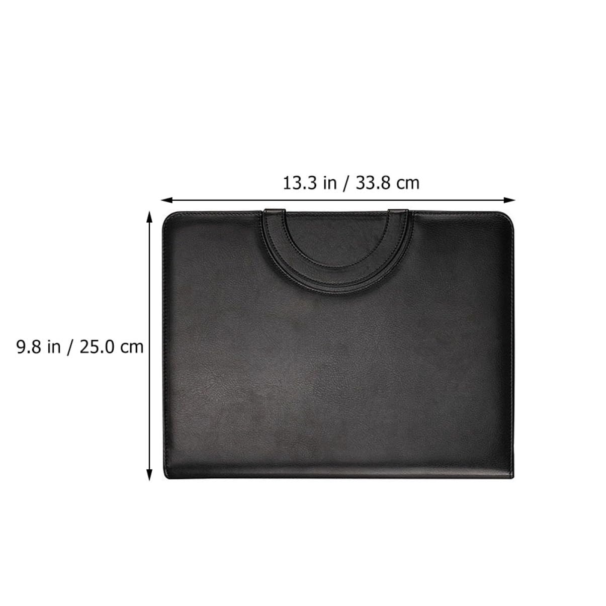 HOMSFOU Cartellina Portfolio PU con Chiusura Cerniera Organizzatore Documenti per Ufficio e Scuola Elegante e Professionale Facile Trasportare Include Blocco Note e Calcolatrice