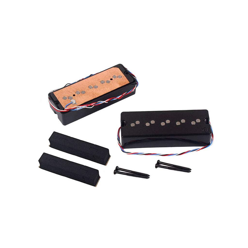 Alnicov Pickup per basso Set di pickup Humbucker a doppio strato con saponetta per parti di basso a 5 corde
