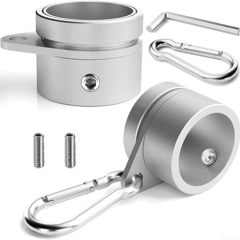 Anelli per Asta della Bandiera, Clip per Anello di Montaggio per Asta della Bandiera, Resistenti e Facili da Installare per L'Asta della Bandiera (Silver