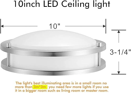 Miniatura 2 de Luz de techo de doble anillo de 10 pulgadas