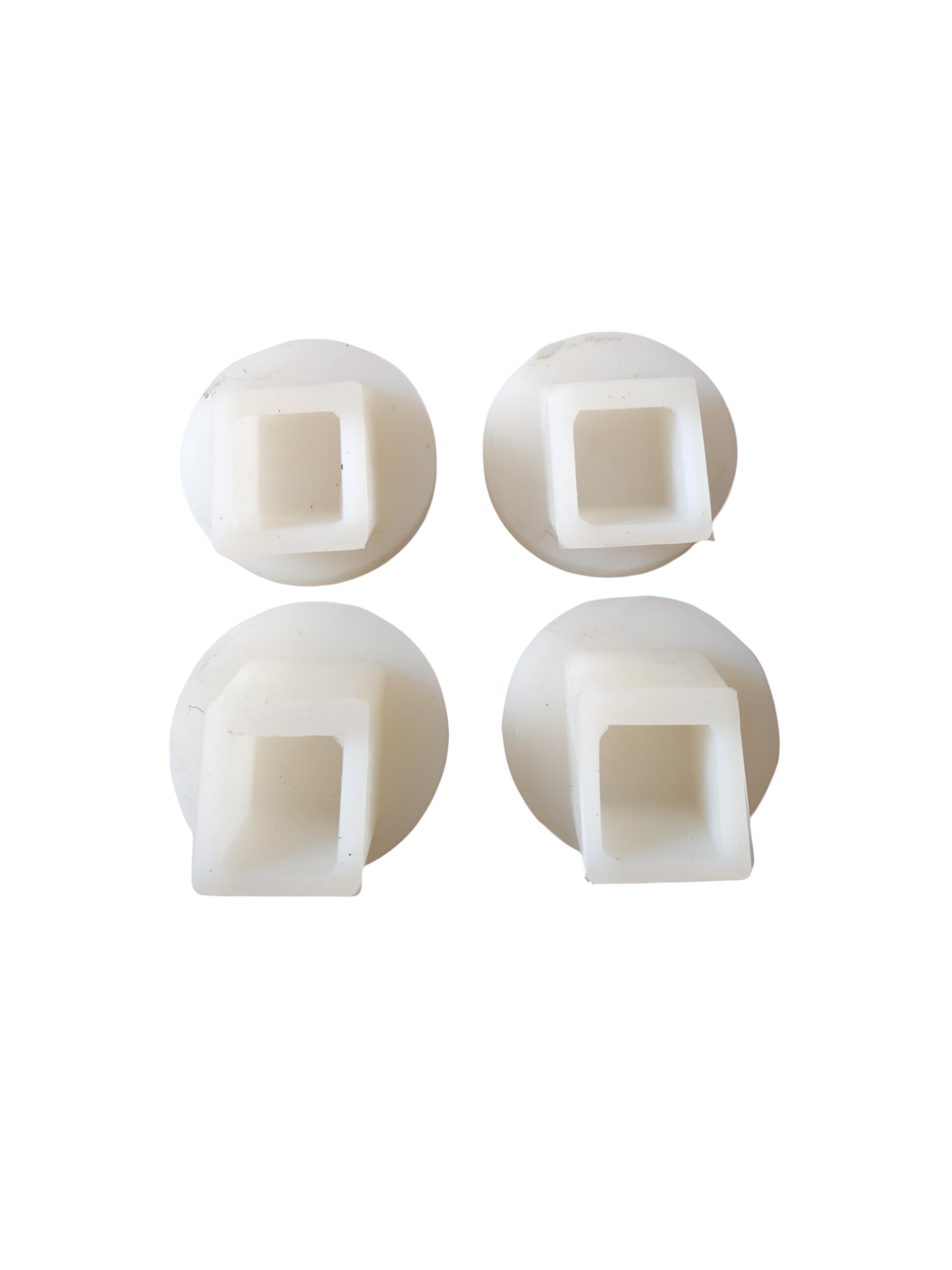 GM CRADLES Baby Cradle Slicone Square Rubber Pad for 1 inch Pipe | Baby Cradle Rubber Pad | Set of 4 (White)-picture-20