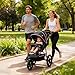 INFANS Jogging Stroller, Foldable Jogger with Air-Filled Tires Shock Absorbing Suspension Adjustable Backrest, Baby Running Strollers