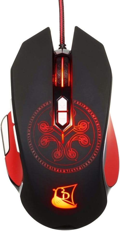 Konix Drakkar Heimdall Gaming Mouse, Black and Red, Einzigartig - Image 3