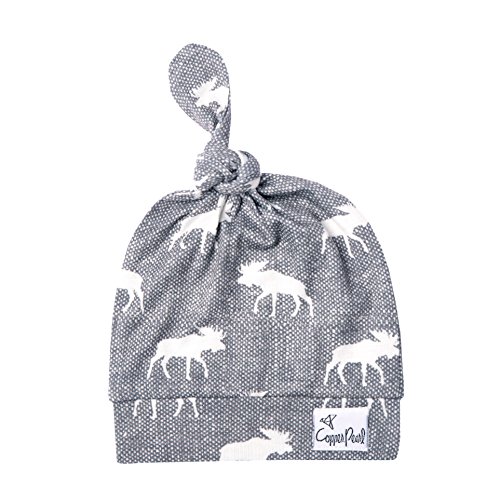 Image of Baby Beanie Hat Top Knot Stretchy Soft"Scout" by Copper Pearl