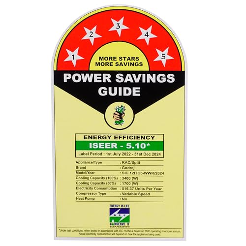 Image of Godrej 1.0 Ton 5 Star Inverter Split Air Conditioner (SIC 12ITC5-WWR)