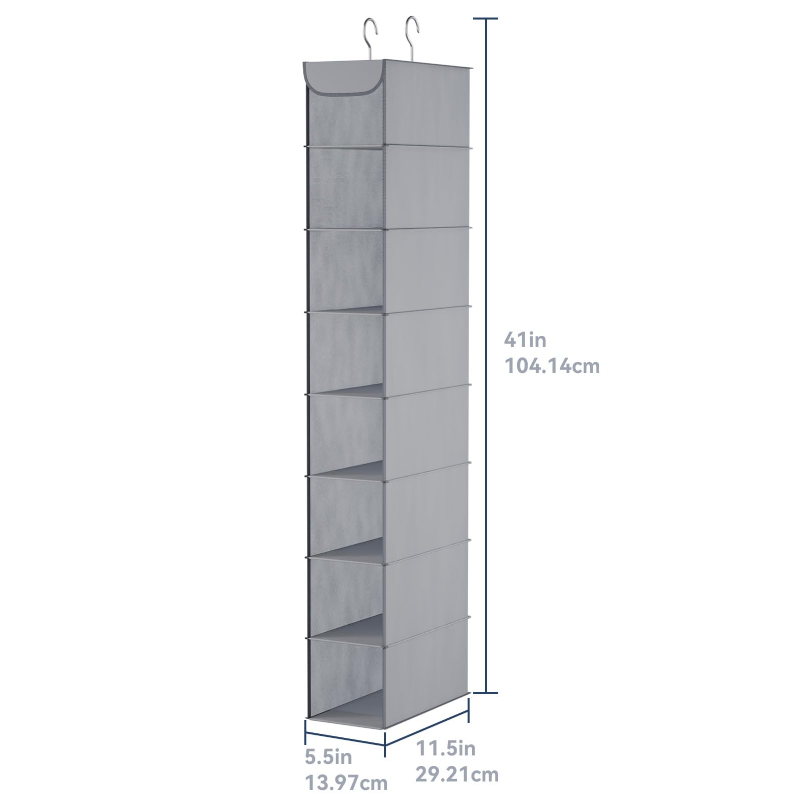Whitmor Scarpiera sospesa – 8 sezioni – Organizer Armadio – Grigio