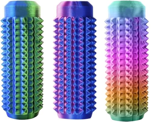 Image of 3PC Little Ouchies Fidget Toys Adults, Pain Stim Fidget Anxiety Relief for Anxiety and Stress Reduction,Portable Travel Stress Relief Spiky Fidget Keychain Easter Basket Stuffers for Teens(Style-1)