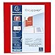 Exacompta 51845RE Präsentationsringbuch KreaCover aus blickdichtem Kunststoff für DIN A4, 4-D Ring Mechanik 60 mm, Rücken 90 mm, rot ideal für Schule und Büro Ringhefter Ringordner Ringbuchordner