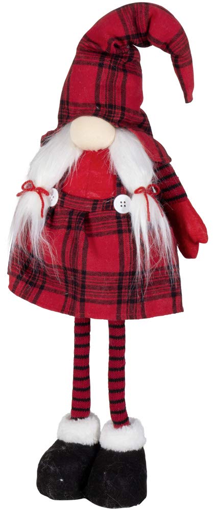 Deko Gnom 2er Set Dekoration 2 Designs Wichtel Zwerg 50cm Rot