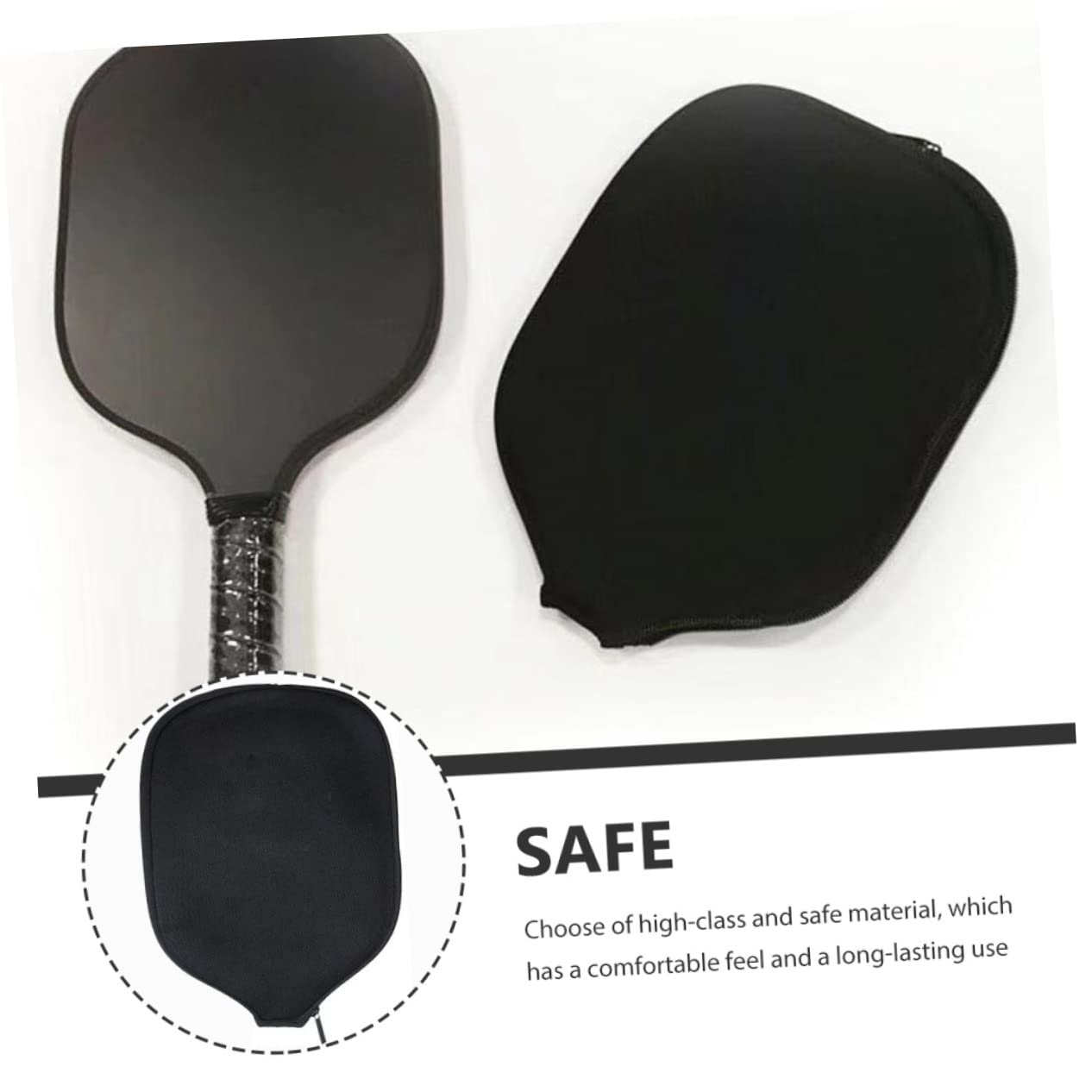 Toddmomy Protettore della Racchetta Coperture Imbottitura Copertina Palla Astuccio Protettivo Contenitori Table Tennis Bat Cover Case Materiale in Neoprene Black