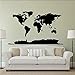 Adesivi murali in vinile con mappa del mondo decorazioni per la casa decalcomanie da parete mondo intero rimovibile mappa del mondo design carta da parati in vinile wall art murale 69X42 cm