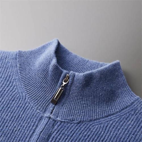 Men's Cardigan Sweaters Winter Casual Warm Stand Collar Thickened Large Size Knitted Outerwear Tops3