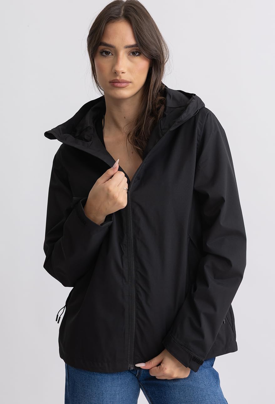 Giacca Impermeabile Donna Antivento Leggera con Cappuccio