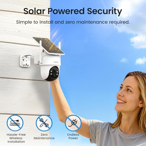 aosu D1 Classic 2-Cam Kit, Security Cameras Wireless Outdoor, Solar Powered - image 3