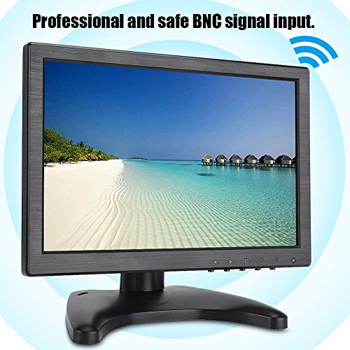 10,1-Zoll-HDMI-Monitor 1920 * 1200 16:10 WLED-Laptop-Computer-Monitor, Tragbarer LED-LCD-Bildschirm mit HDMI/VGA/AV-BNC/USB-Eingang für Raspberry Pi PC-Überwachungskamera (EU-Stecker) – Bild 5