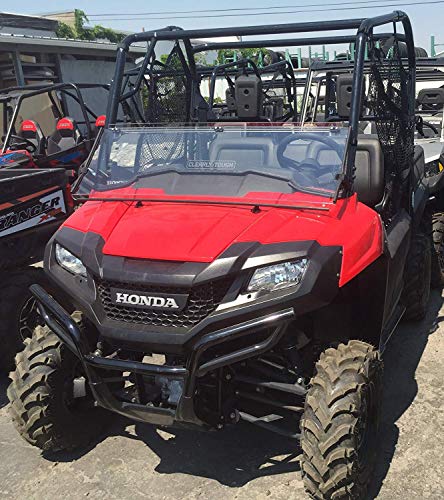Honda Pioneer 700 / 700-4 Windshield - Full Folding -Scratch Resistant- Ultimate Side By Side Versatility! Easy On And Off. Quickly Go From Full To Half Or Off! *Premium Hard Coat* *Made In America!** #TOP4