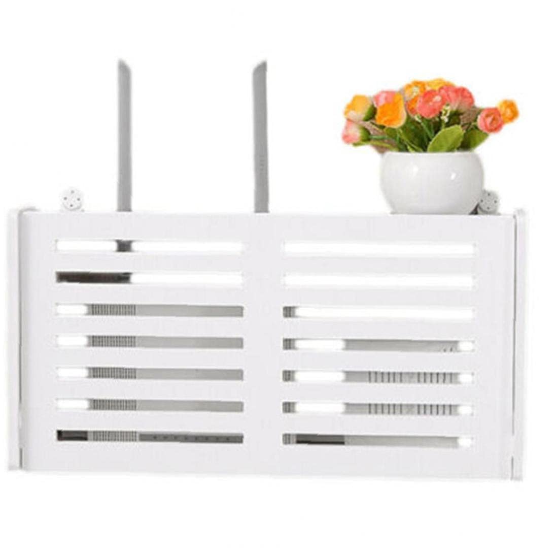 Boîte rangement en bois pour cacher routeur et câbles électriques et protéger des enfants