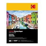KODAK Photo Paper Gloss 8.5"x11", 25 count, 66lb-230g/m2 weight, 11.9 mil thickness, Vivid color pic