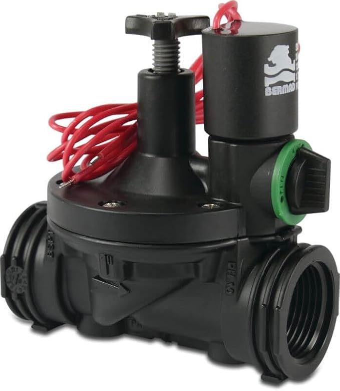 Bermad Magnetventil glasfaserverstärktes Nylon Innengewinde 10bar Schwarz type 200 (Kapazität 750 L/Min | Maß 2" | Spannung 24VAC)