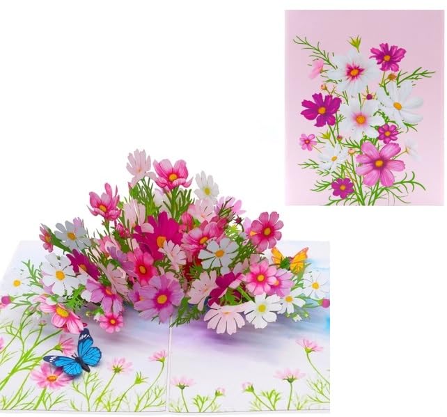 Carte 3D libellule et fleurs le cadeau idéal pour gâter une maman ou une épouse
