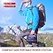 ROCKPALS Portable Power Station 500W, 505Wh Solar Generator Backup Power Supply with 110V AC Outlet, 2 DC Port, Car Port, Type C, QC 3.0, Emergency Light for Camping Home CPAP Red