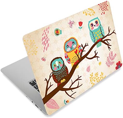 Three Owls Fashion Netbook Laptop Skin Sticker Reusable Protector Cover Case for 11.6 12.1 13 13.3 14 15 15.4 15.6 Inch Apple Acer Asus Toshiba Hp Samsung Dell Leonovo Sony Laptop YNEK-125