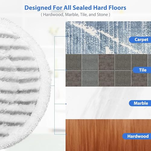 Image of 12 Pack Steam Mop Replacement Pads for Shark Steam & Scrub Steam Mop S8001 S8201 S7001 S7201 S7000AMZ Steam and Scrub Mop Pads Repeatedly Washed for All Floors Cleaning