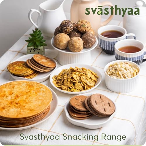 Image of Svasthyaa High Protein Moong Jor | Roasted Moong Dal Namkeen Snack | Healthy Vegetarian Dal Snack | Gluten Free, Vegan & Jain | Breakfast, Travel & Kids | 220g (Pack of 3)