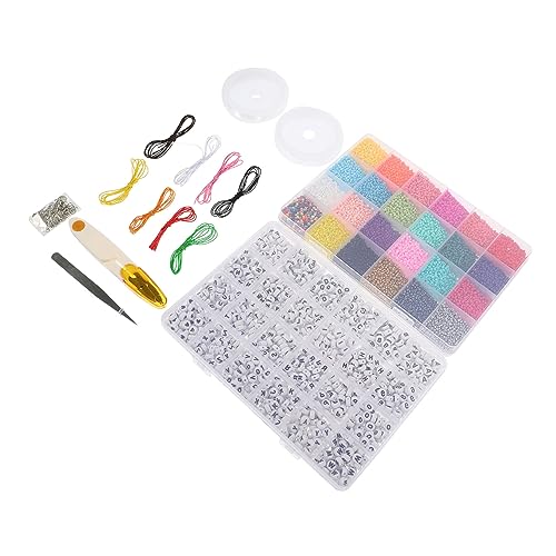 BEBEMOKO 1 juego de accesorios de pulsera, accesorios de manualidades, collar y colgante para hacer pulseras, varios telares, joyas, cuentas de acero inoxidable
