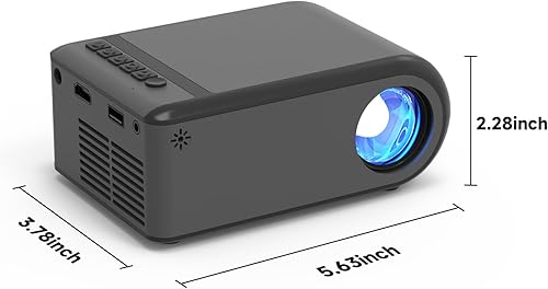 Miniatura 8 de Mini proyector WiFi Bluetooth, proyector 720P altavoz integrado, proyector de video portátil, proyector de película casera compatible con