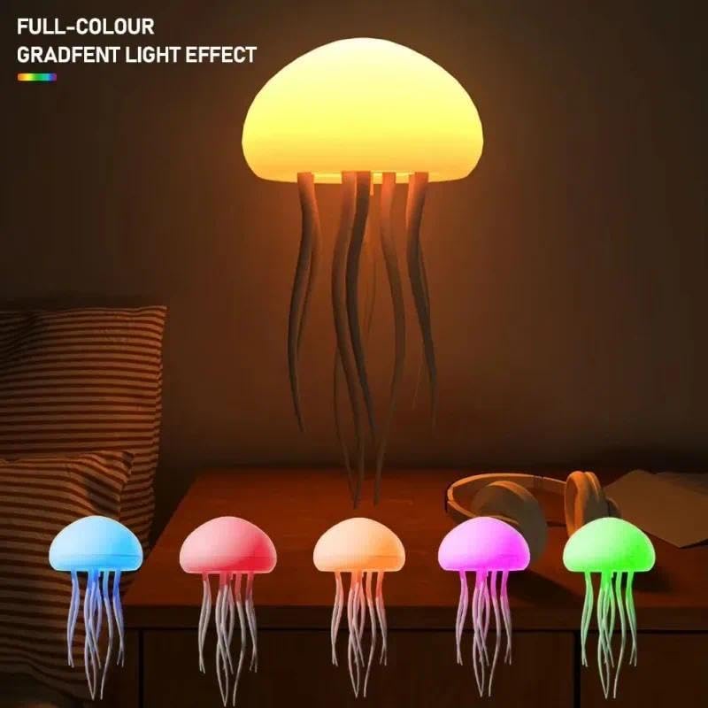 Lámpara de mesa medusa con control por voz y luces LED USB miniatura 4