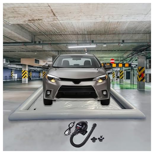 Smart Tv Joyexer Tappetino gonfiabile per lavaggio auto, 24 x 50 cm, in PVC, antiscivolo, resistente, impermeabile, protezione da acqua, neve, pioggia, fango e olio, grigio per auto