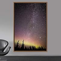 Framed Canvas Sky of Stars Astronomy & Space Dark Dramatic Modern Photography Stars - 16x24 inches
