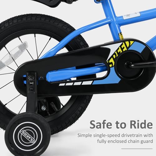 Image of Olakids Kids Bike, 12 14 16 18 Inch Toddlers Bike with Training Wheels Basket Adjustable Seat and Handlebar, Handbrake and Coaster Brake, Children's Bicycle for Boys Girls 3-8 Years Old