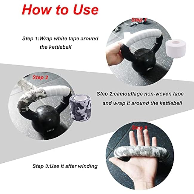 Grip Tape Non-Slip and Breathable - Kettlebell Handle, Hockey, Baseball - 2 inch Width 14.7 feet Length