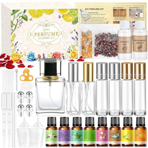 Gdblsm Perfume Making Kit for Women- DIY 2-in-1 Roller & Spray Perfume Making Kit Make Your Own Scent with Essential Oil Perfume Bottles Womens Cologne Fragrance Birthday Gifts Sets for Women Men